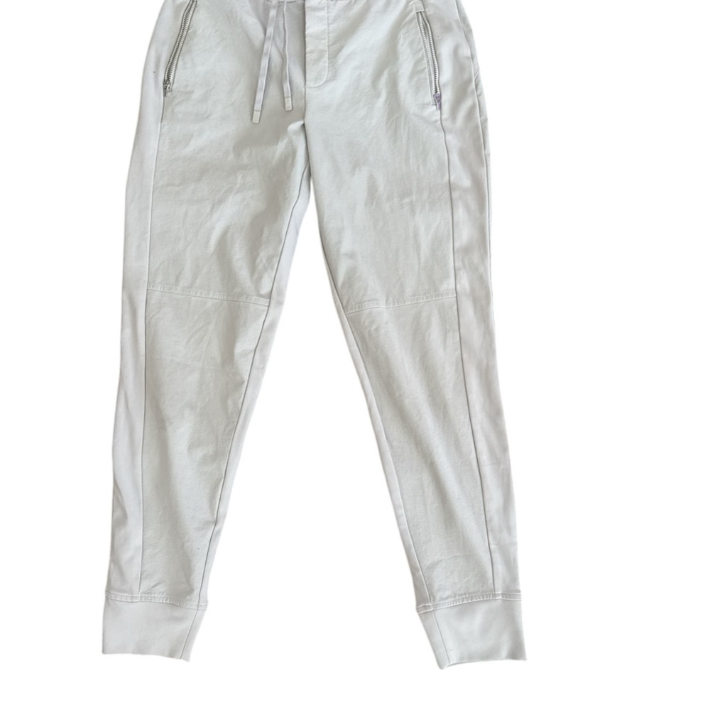 Athleta White Jogger Sweatpants with Elastic Waistband